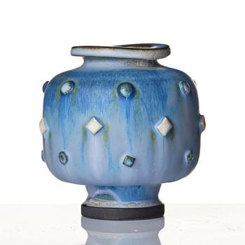 Wilhelm Kåge, a set of two stoneware vases, Gustavsberg Studio 1940s.