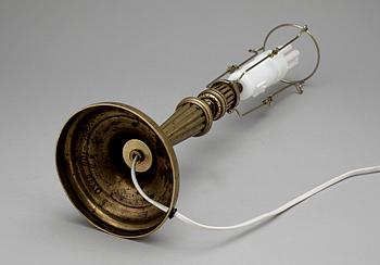 BORDSLAMPA, mässing, 1900-tal.