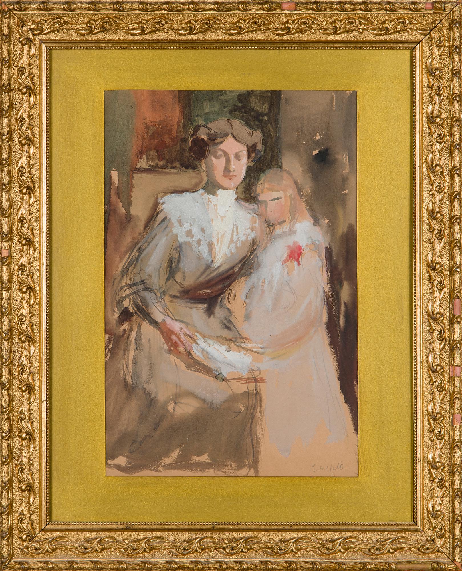 Albert Edelfelt, The Baroness Bennet with her Daughter.