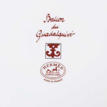 Hermès, Fat, 2 pcs, porcelain, "Balcon du Guadalquivir".