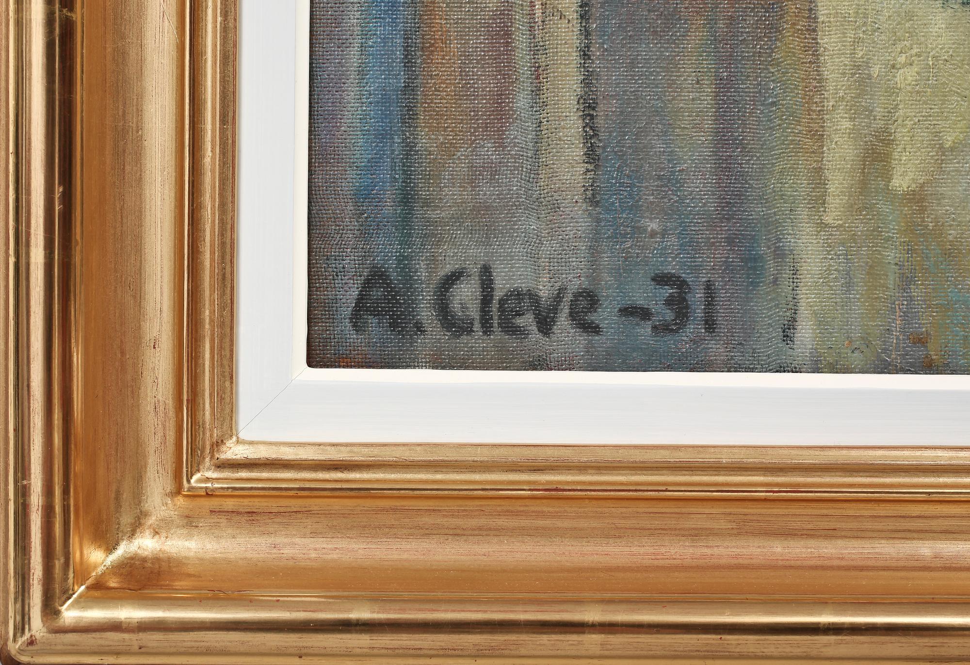 AGNES CLEVE, olja på pannå, sign och dat 1931.