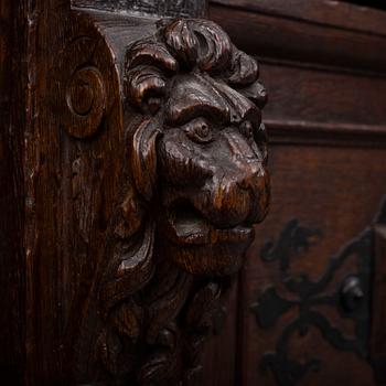 A 19th century oak cabinet.