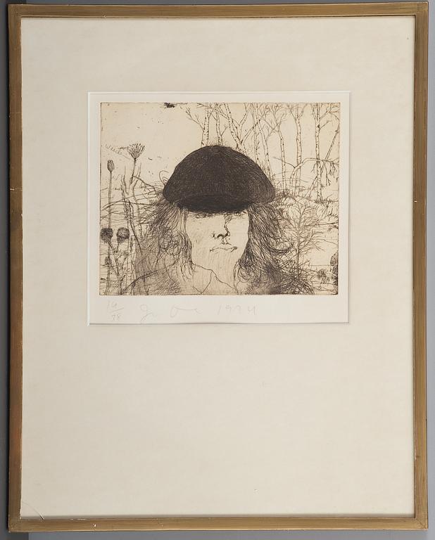 Jim Dine, "SELF PORTRAIT IN A FLAT CAP".