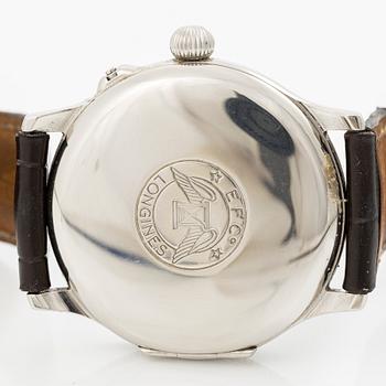Longines, Hour Angle Watch, designed by Charles Lindbergh, wristwatch, 38 mm.