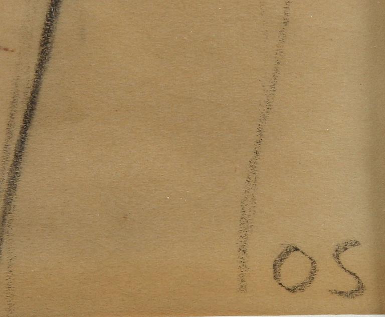 OLLE SKAGERFORS, teckning, sign.