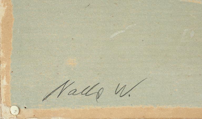 NALLE WERNER, färglitografi, uppfodrad på pannå, signerad och dedikerad.