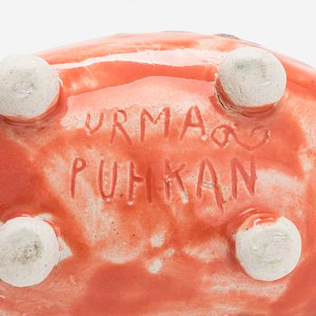 Urmas Puhkan, a ceramic sculpture, signed.