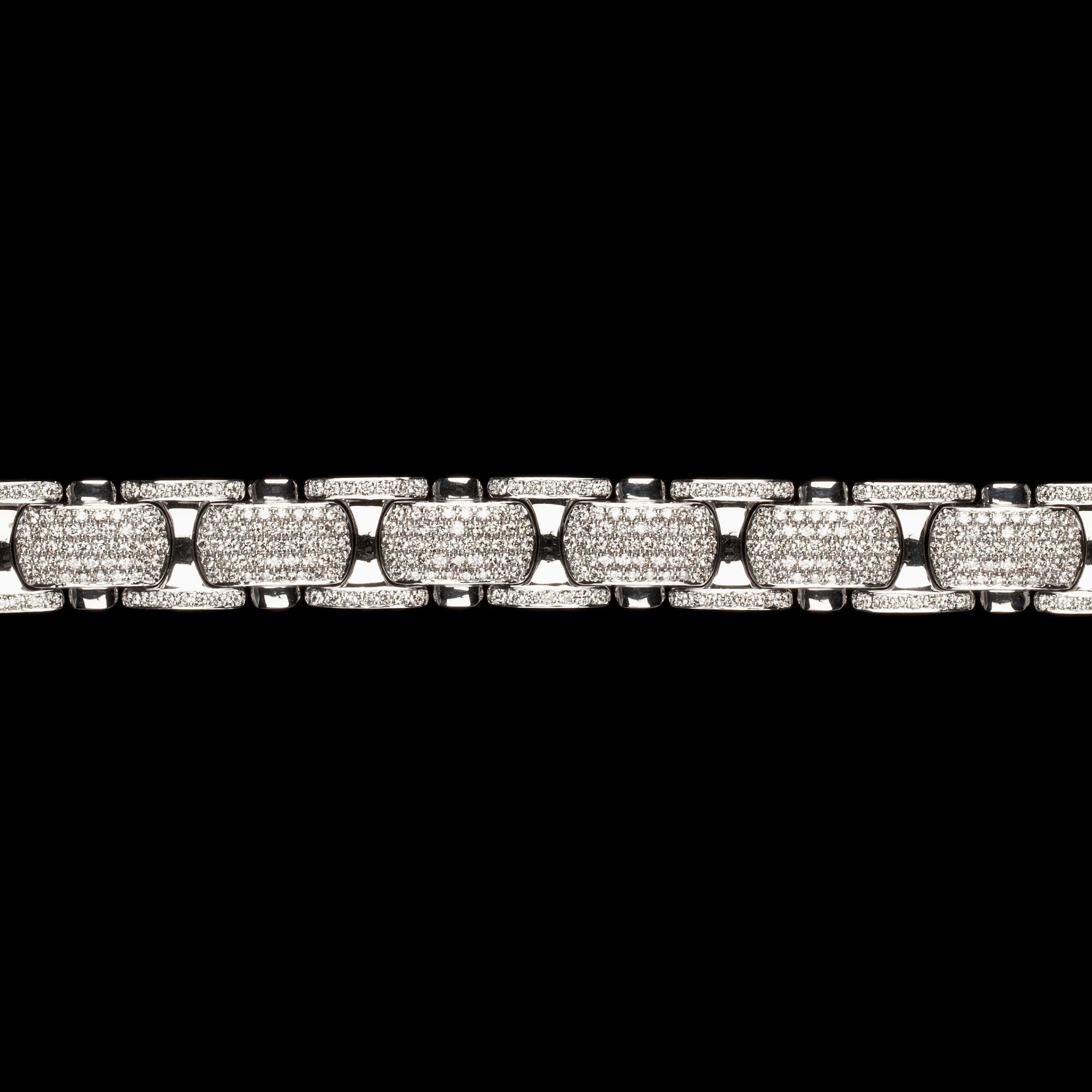 A brilliant cut diamond bracelet, tot. 6.87 cts.