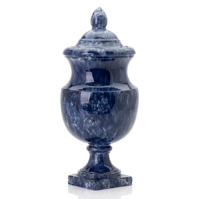 Lidded urn, Höganäs, Anders Rydström, 19th century.