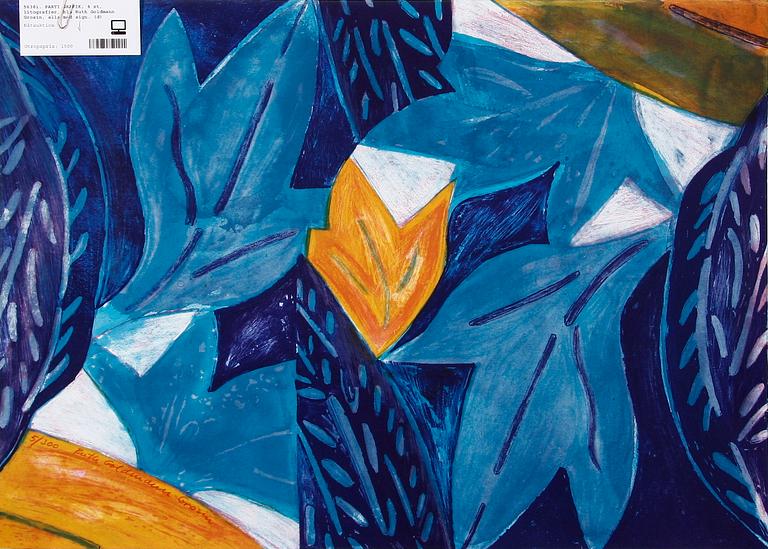 PARTI GRAFIK, 4 st, litografier, bla Ruth Goldmann Grosin, alla med sign.