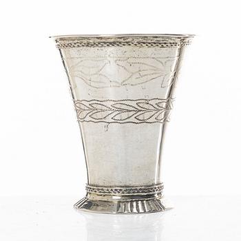 A Swedish silver beaker, mark of Johan Leffler, Falun 1777.