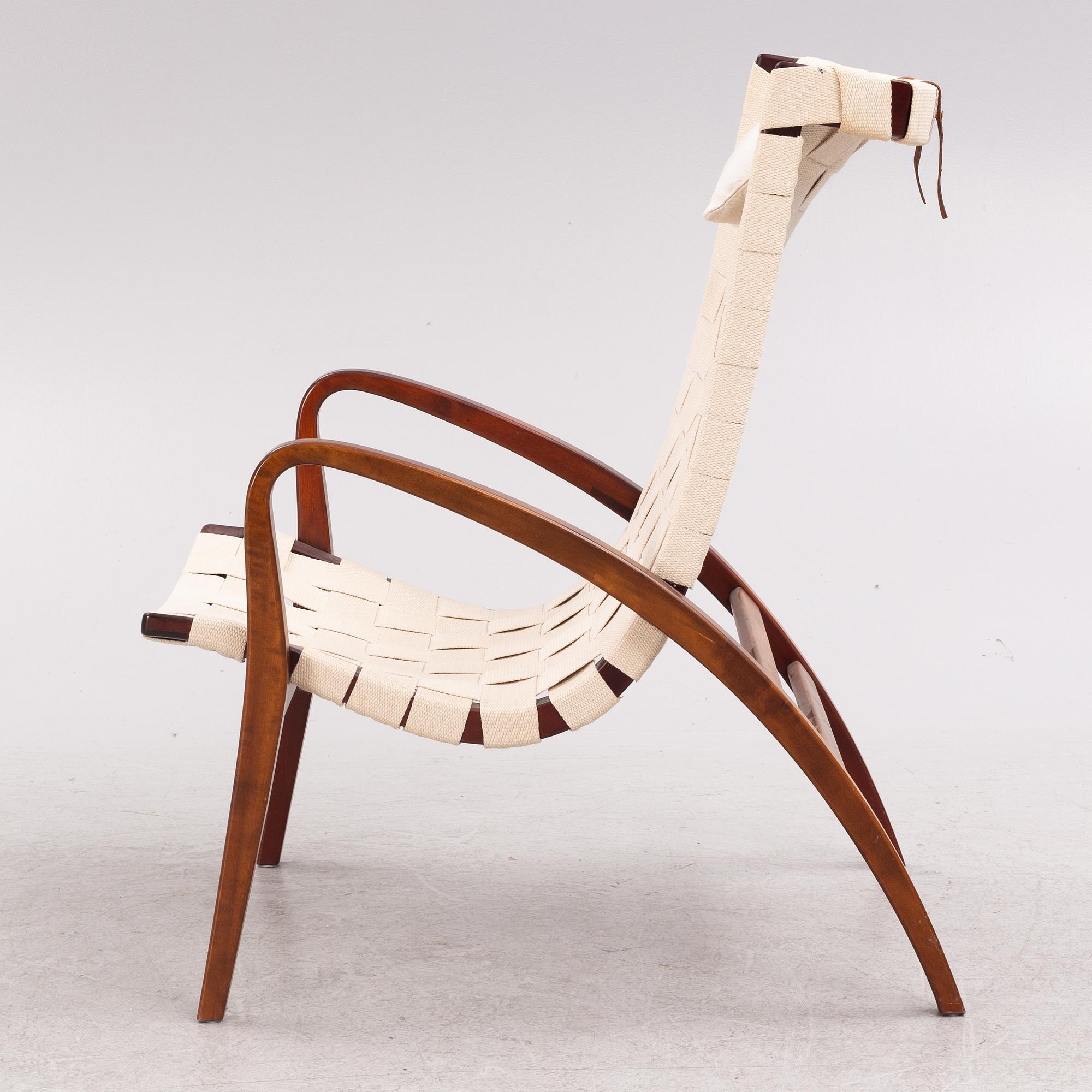 Bruno Mathsson, a 'Gräshoppan' easy chair, Mathsson International, Värnamo, 1992, ed. 26/100.