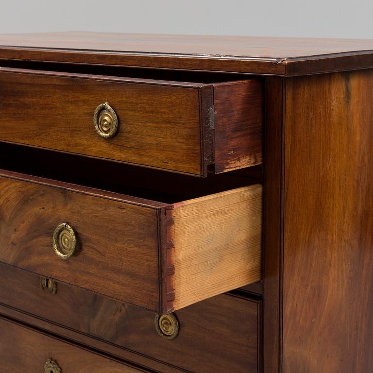 A Late Gustavian chest of drawers circa 1800.