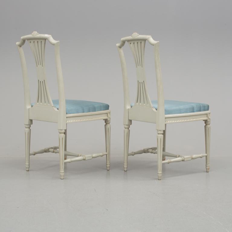 STOLAR, 12 stycken, gustaviansk stil, 1900-tal.