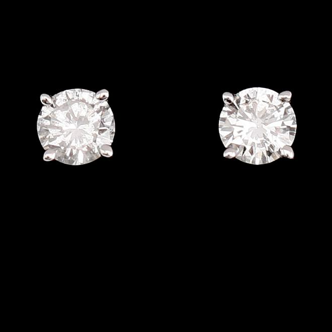 ÖRHÄNGEN, 1 par, 14 k vitguld, solitära briljantslipade diamanter tot 0.33 ct.
