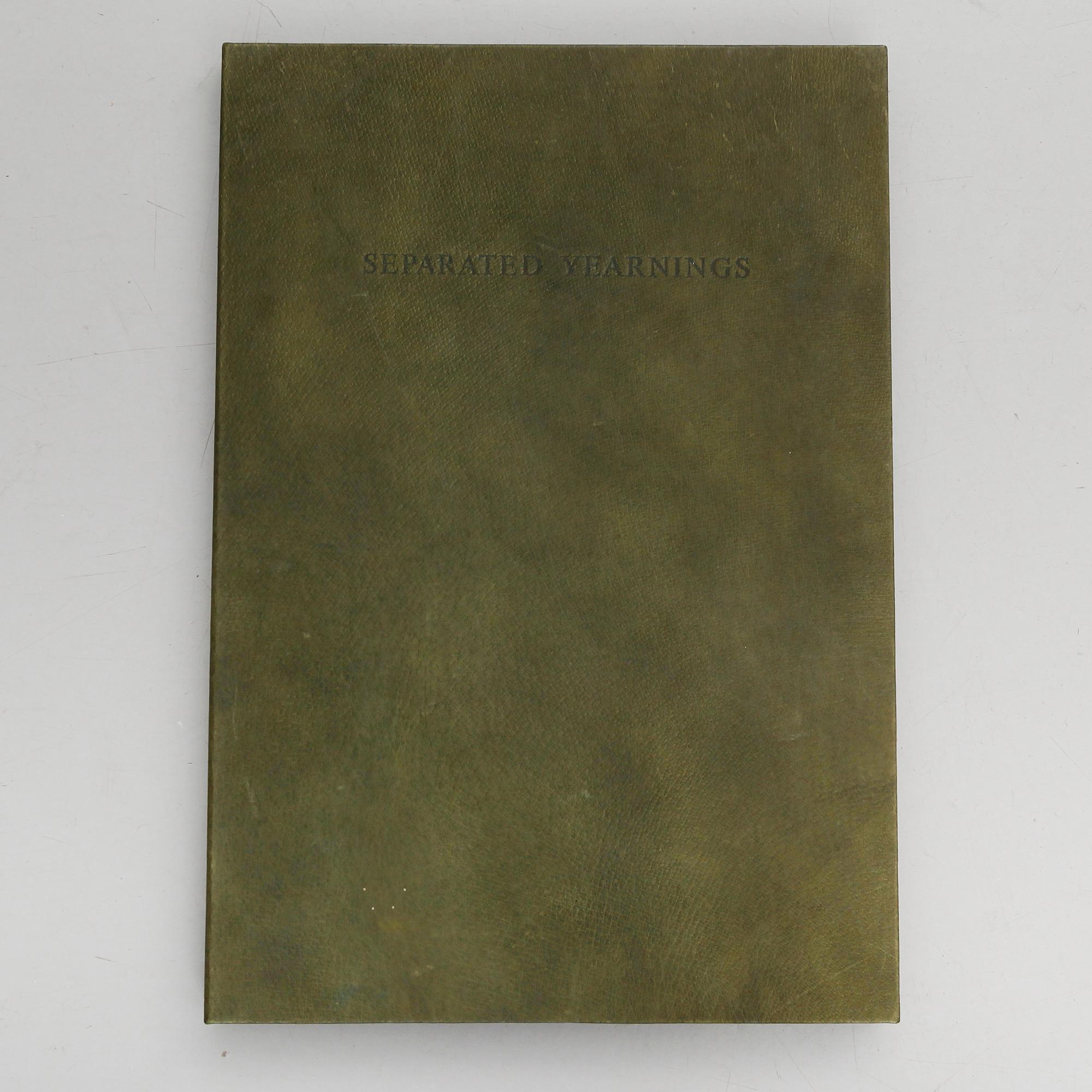 MAPP med sju etsningar av Jörgen Boberg med poesi av Knud Holten, "Separated Yearnings", signerade, 1979.