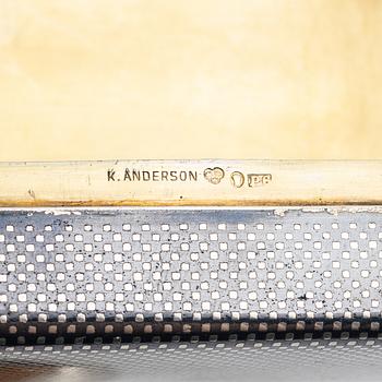 Dosor, 2 st, silver, bl a K Anderson, Stockholm 1893.