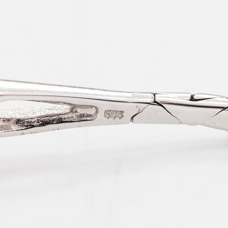 Rannekoru, 14K kultaa safiiri ja timantteja yht. n. 0.12ct. Tuontileimattu Westerback.