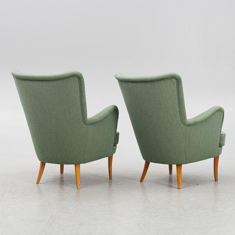 Carl Malmsten, a pair of 'Stora Furulid' armchairs.