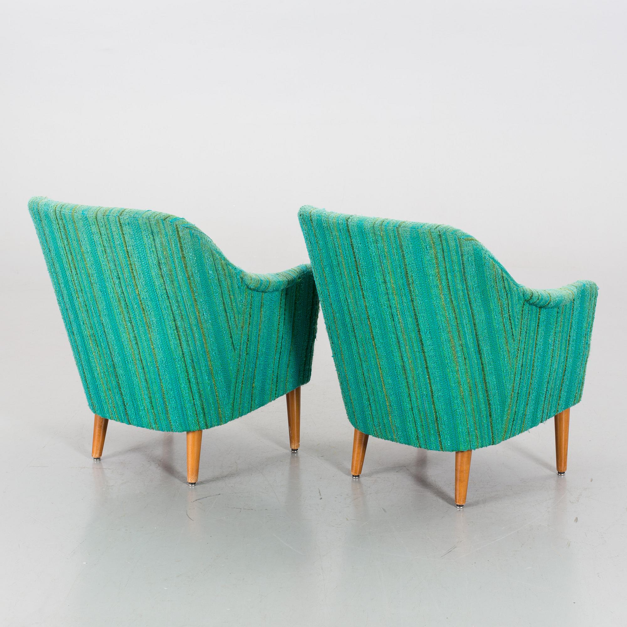 CARL MALMSTEN, fåtöljer ett par "Samspel" 1900-talets andra hälft.