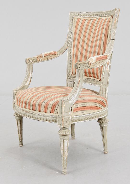 KARMSTOL, gustaviansk, 1700-talets andra hälft.