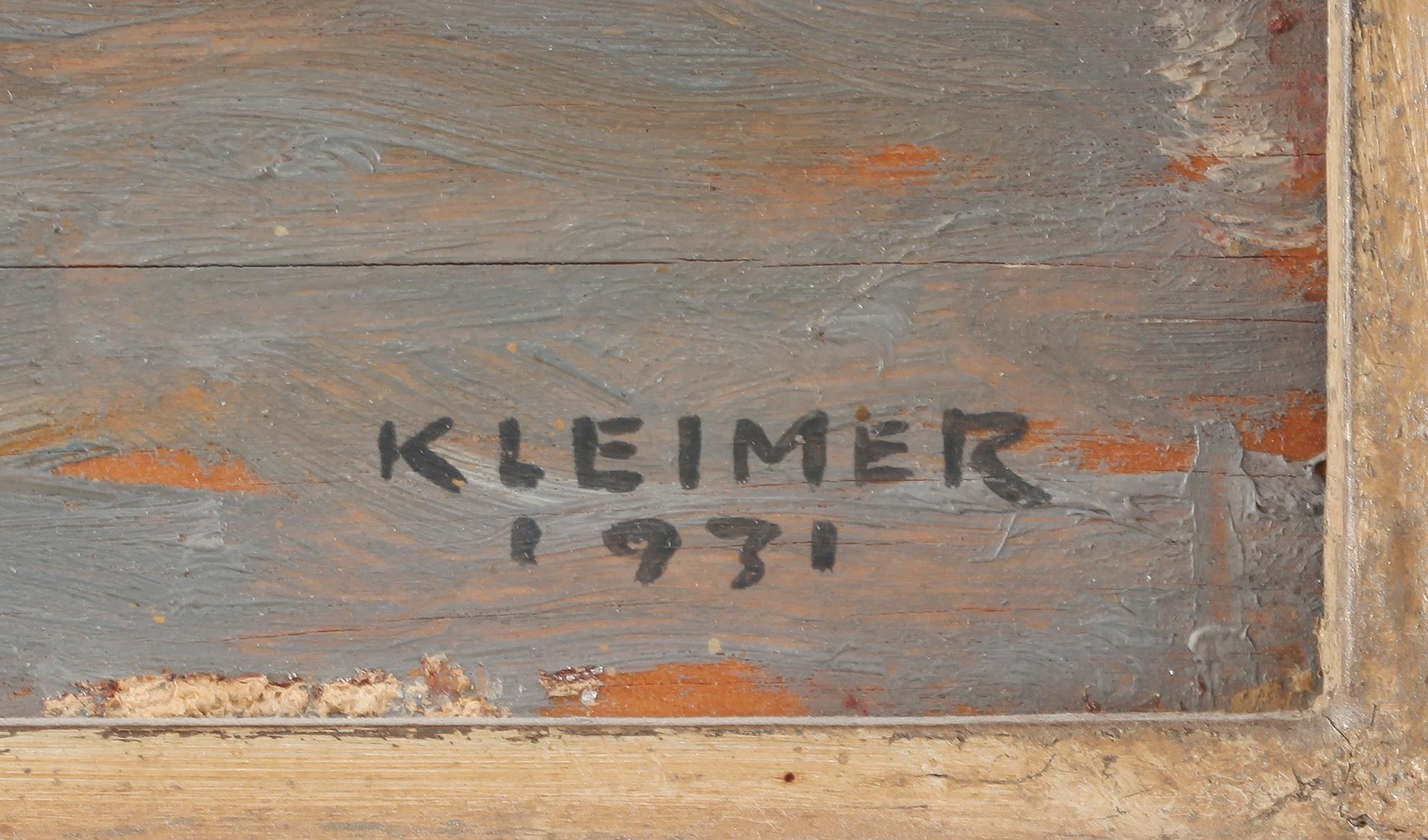AXEL KLEIMER, 2 st, oljor på pannå, varav en signerad och daterad 1931.