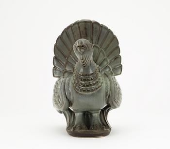 A Gunnar Nylund stoneware figure of a capercaillie, Rörstrand.