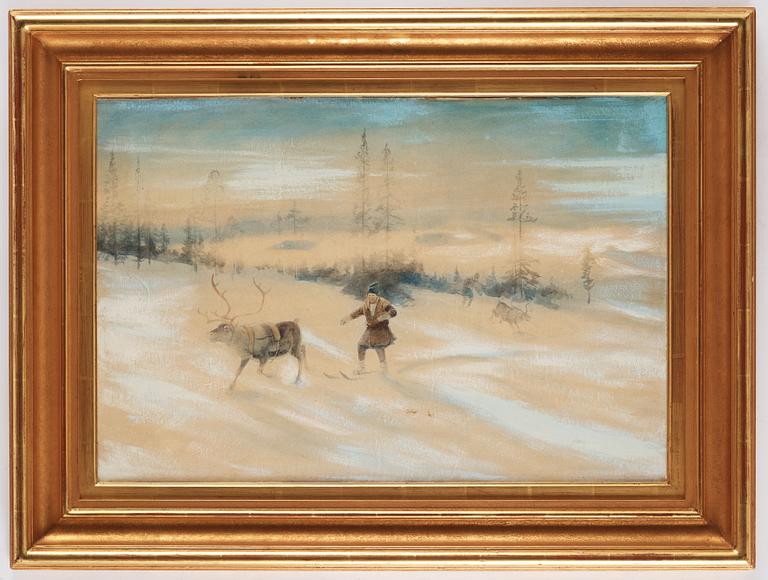 Johan Tirén, Skidåkande same.