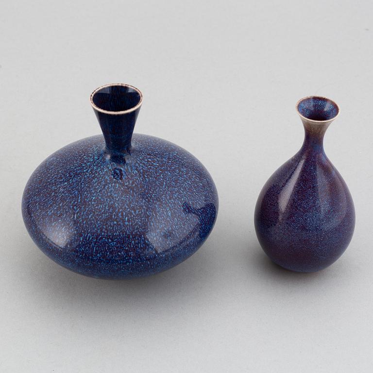 Sven Wejsfelt, two stoneware vases from Gustavsbergs studio.