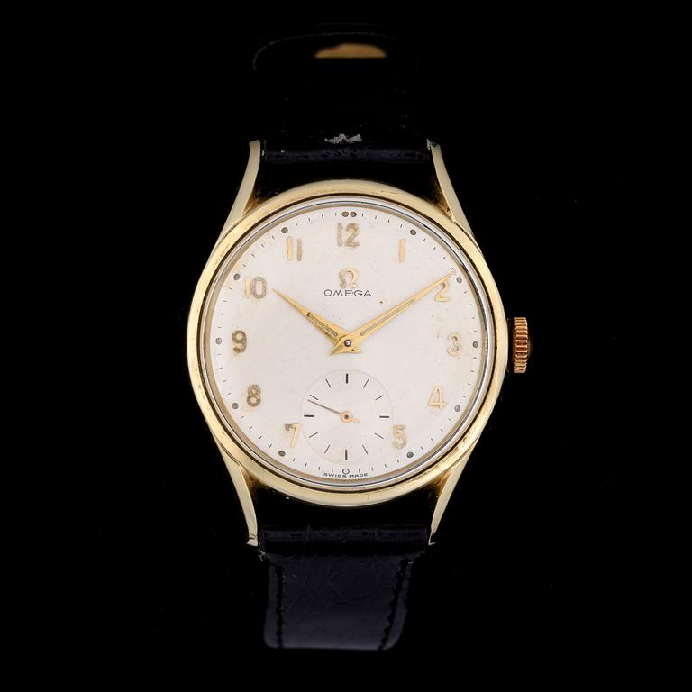 ARMBANDSUR, Omega, guld på stål, 1960-tal.