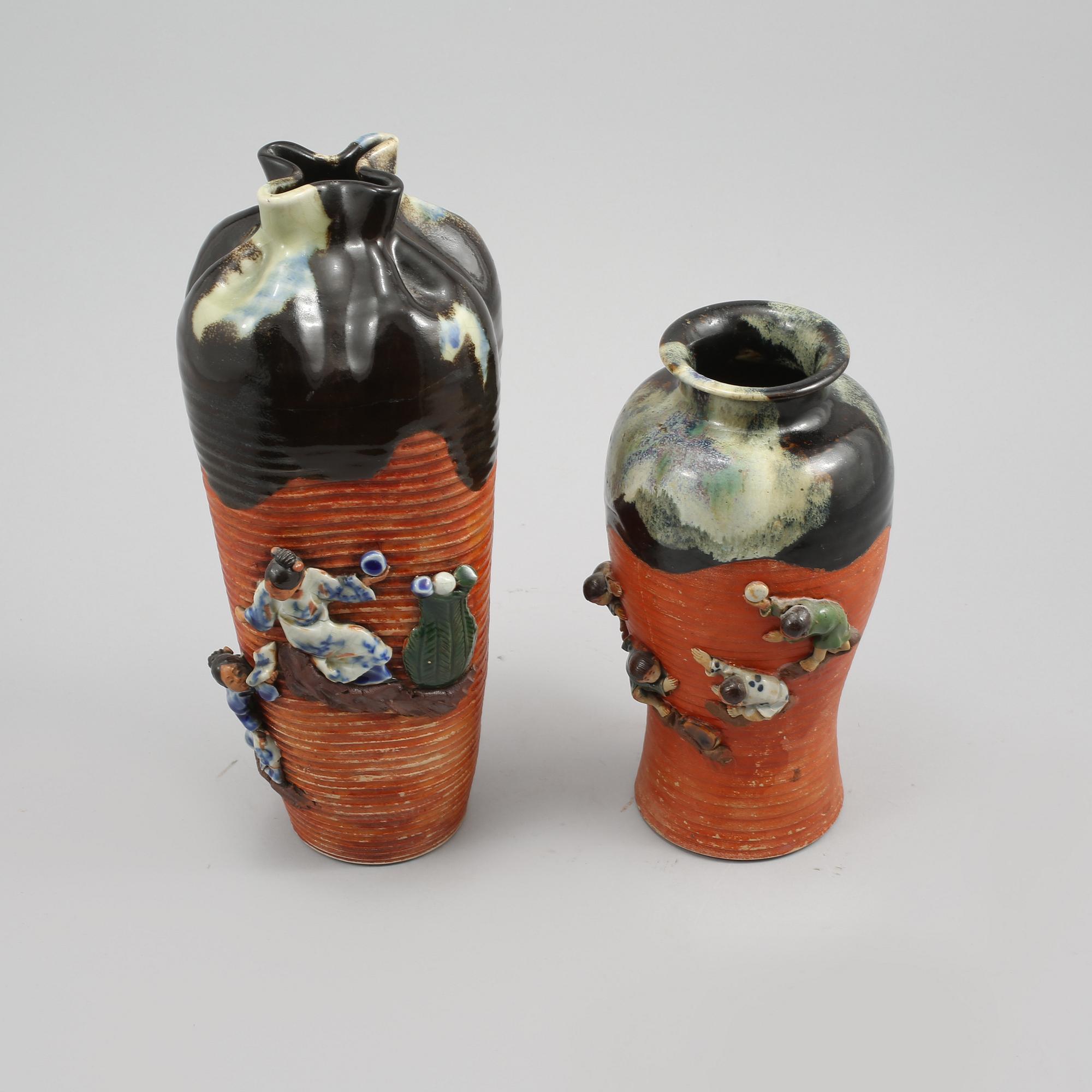 VASER, 2 st, lergods, Japan, 1900-tal.
