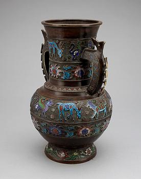 URNA, cloisonné, Orientalisk 1800-tal.