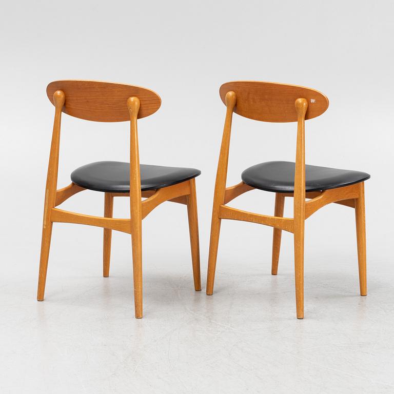 Fredrik Kayser, six model 125 chairs, Viken Møbelfabrikk, 1960's.