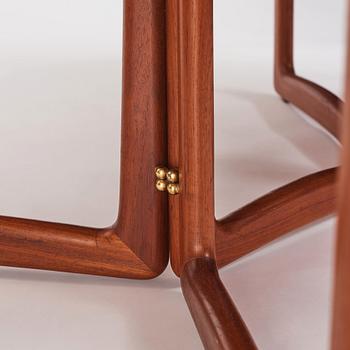 Peter Hvidt & Orla Mølgaard Nielsen, a teak gate leg dining table, France & Son, Denmark, 1950s-1960s.