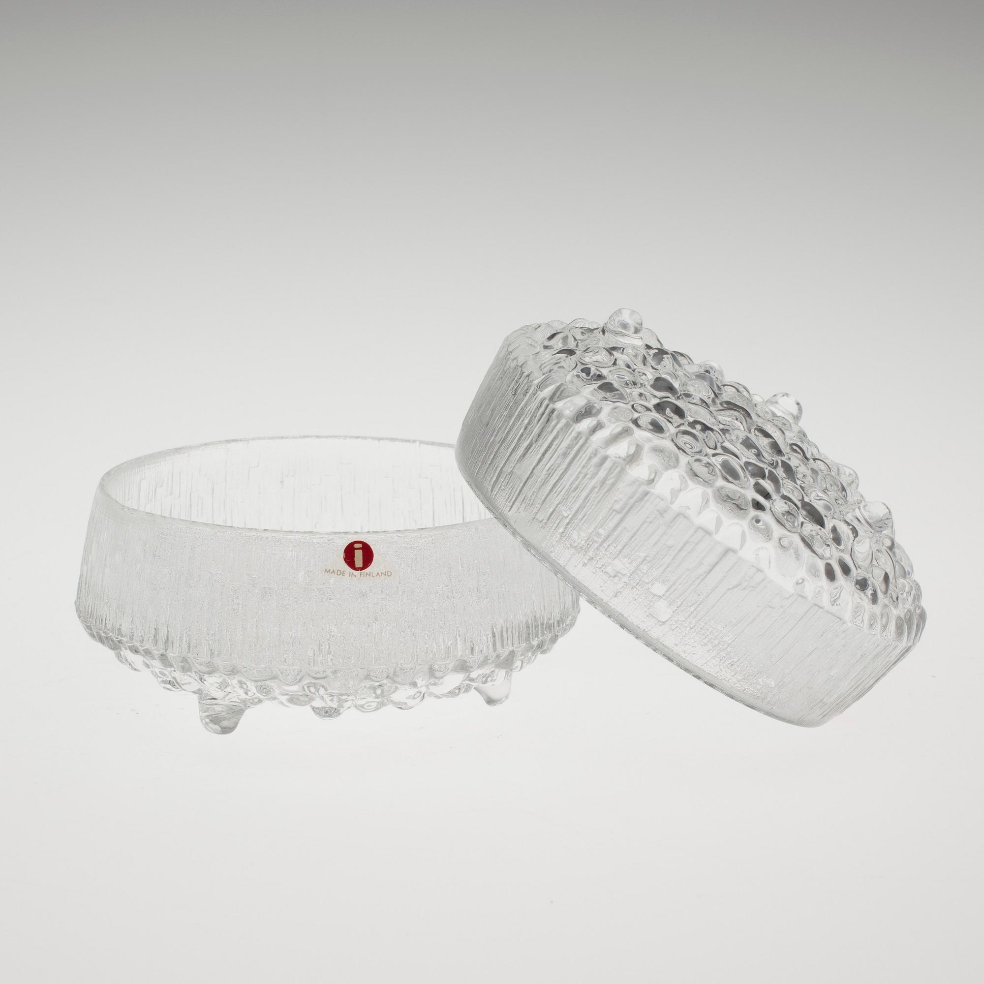 DESSERTSKÅL samt SKÅLAR, 6 st, glas, "Ultima Thule" design Tapio Wirkkala, Iittala.