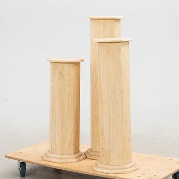 Pedestals, 3 pcs, second half of the 20th century.