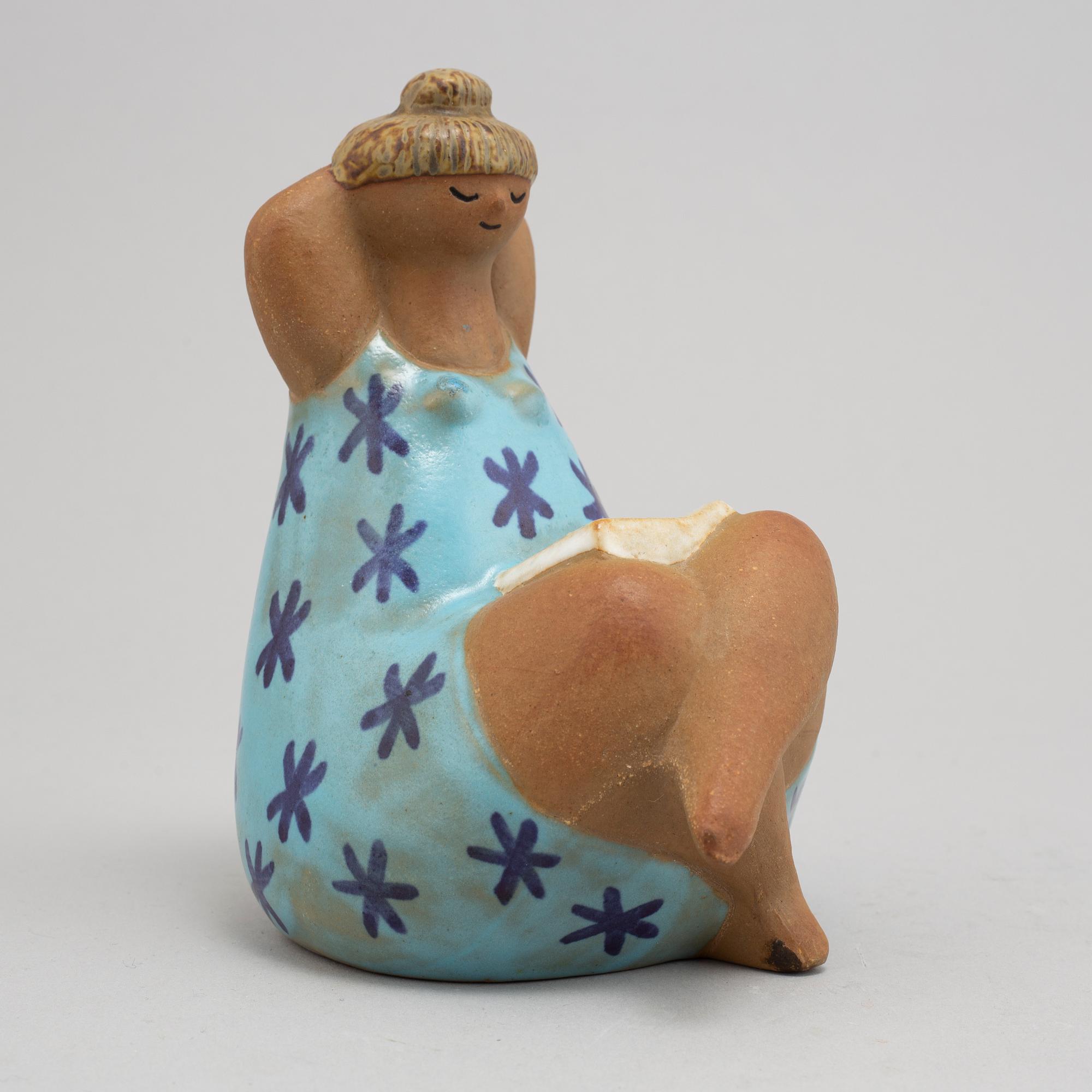 Lisa Larson, an 'Emma' stoneware figurine, Gustavsberg.