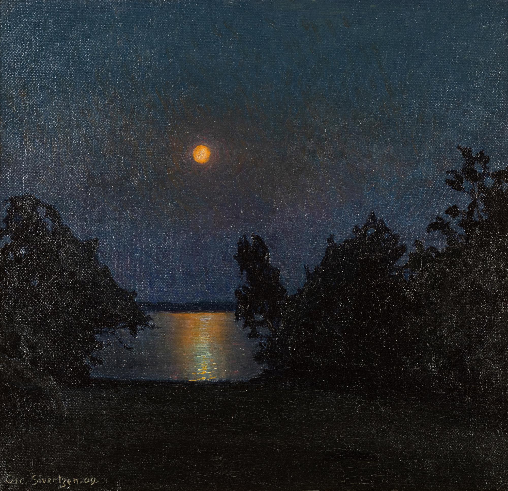 Oscar Sivertzen, oil on canvas, signed and dated -09.