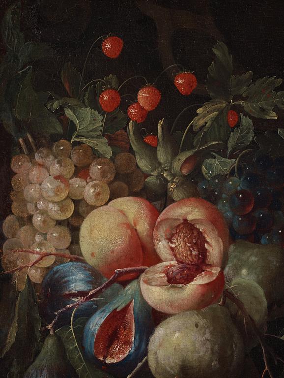 Joris van Son Attributed to, Still life with fruits, a pair.