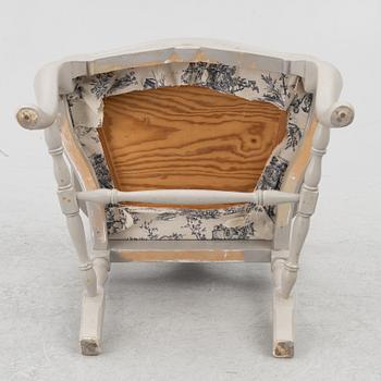 Dining table, 2 armchairs, 6 chairs, Rococo style, 20th century.