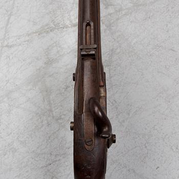 SLAGLÅSGEVÄR med bajonett, franskt konverterat m/1822 eller m/1824.