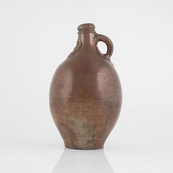 A salt glazed bartmann jug, 17th/18-th century.