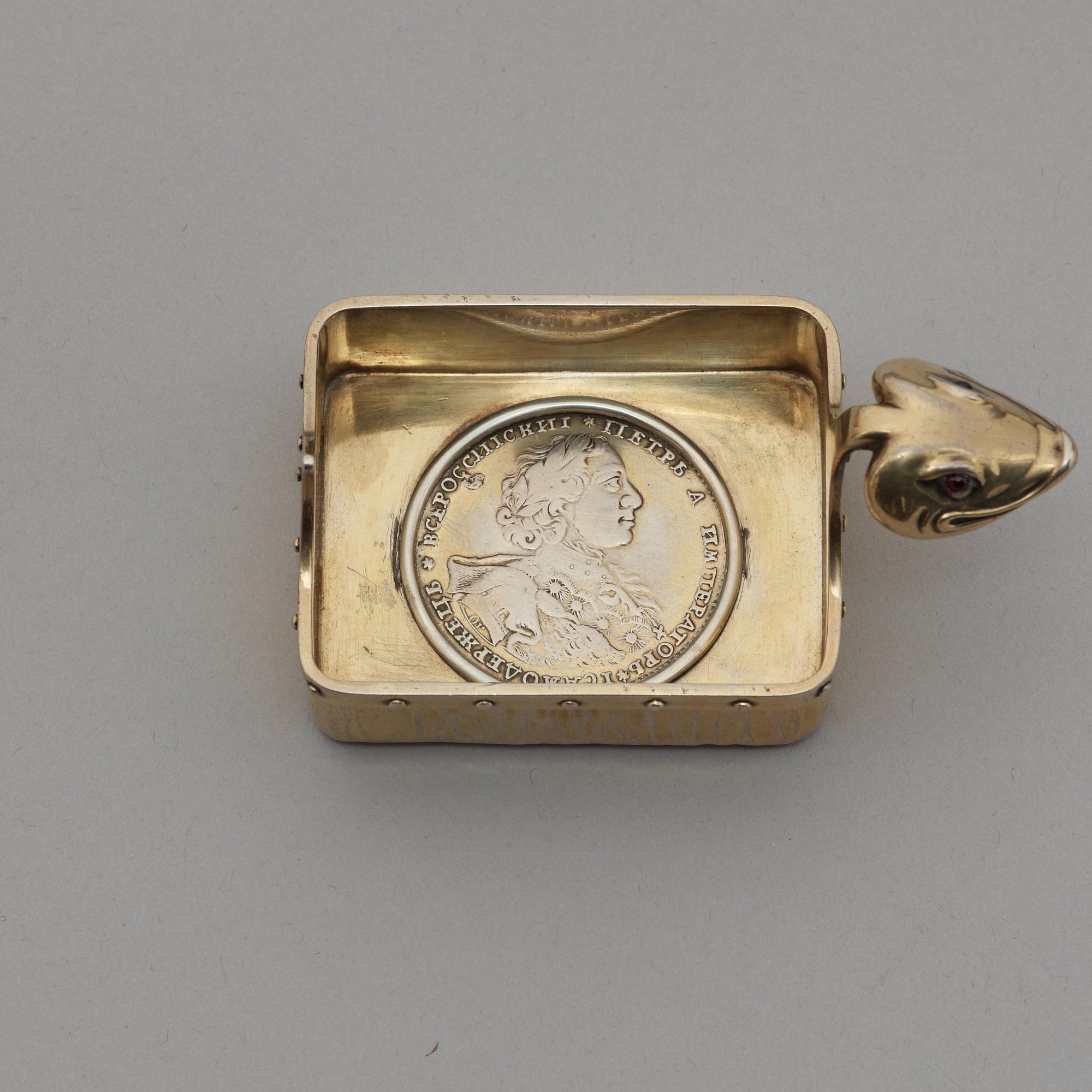 KÅSA, bär stämpel Fabergé, S:t Petersburg 1880-tal.