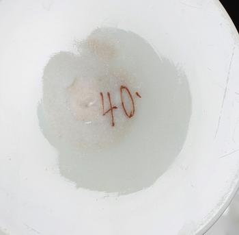 UPPSATSSKÅL MED VAS, flussglas, omkring 1900.
