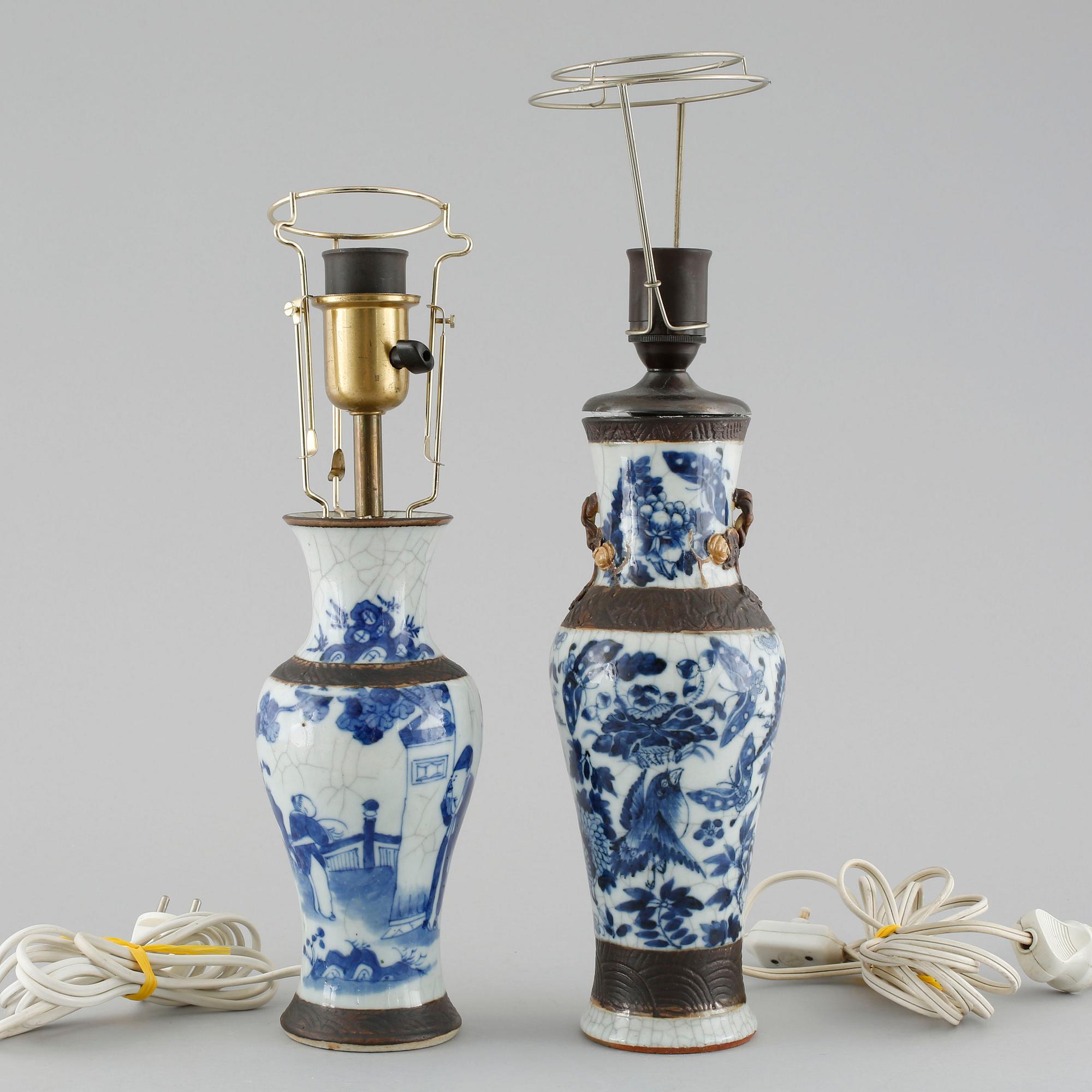 Two Chinese table lamps from the 20th century.