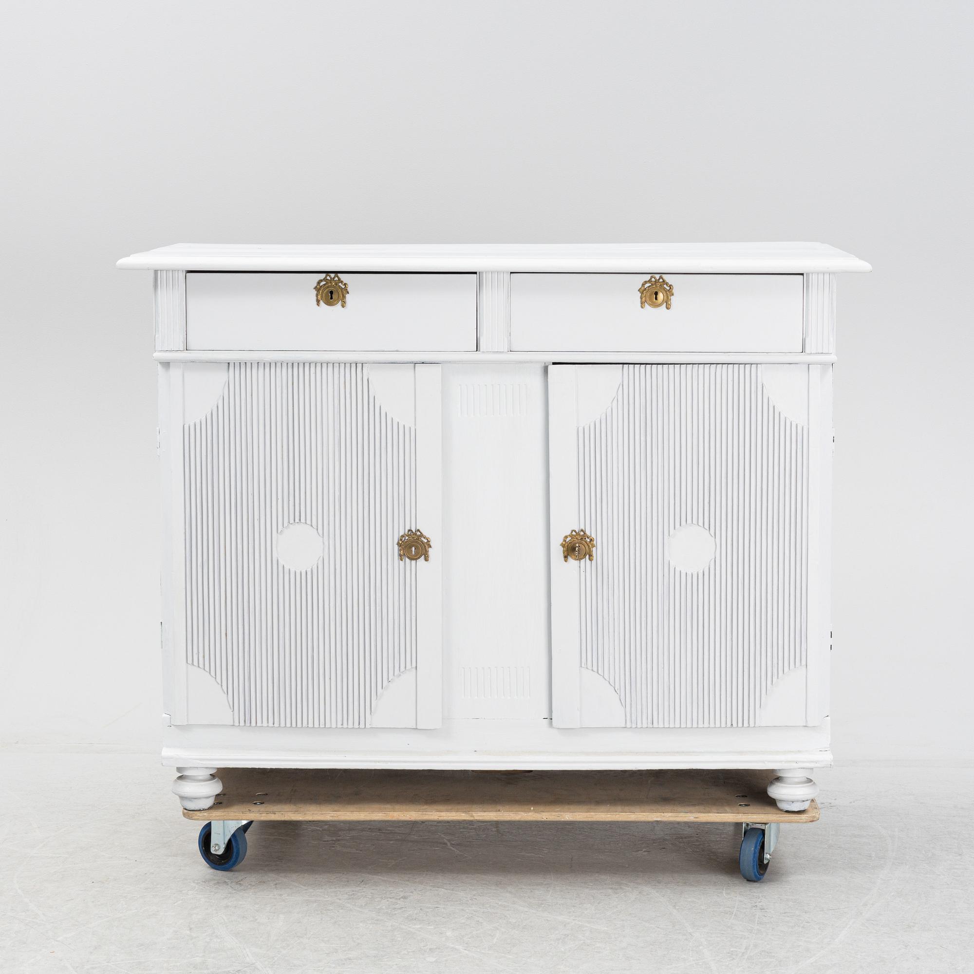 A painted Gustavian style sideboard, late 19th Century.