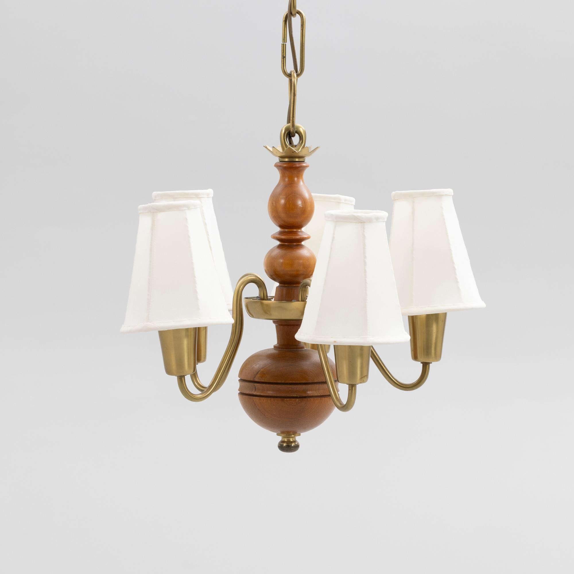 Hans Bergström, Ceiling lamp, model 115, ateljé Lyktan, Åhus, 1940s.