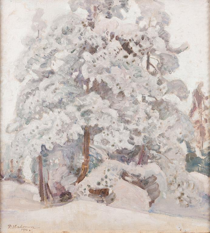 PEKKA HALONEN, PINES IN WINTER.