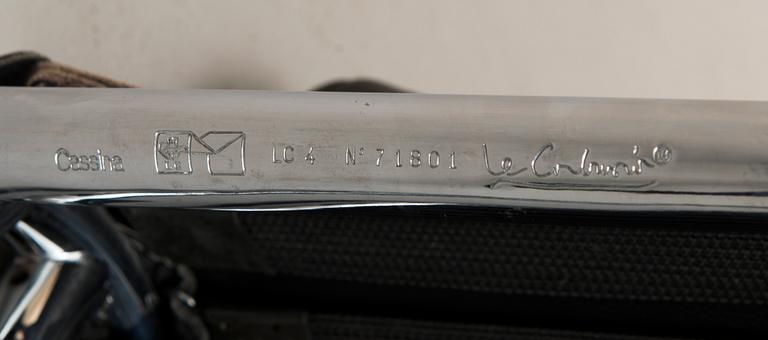 Le Corbusier, LC4 Chaise Longue, Cassina, Italy, numbered 71801, design Pierre Jeanneret and Charlotte Perriand.