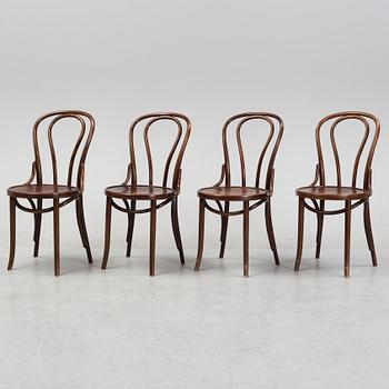 Four Thonet-style café chair, late 20th century.